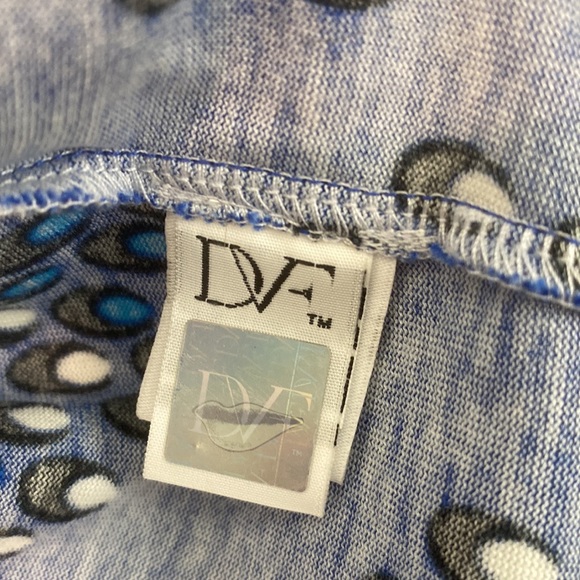 Diane von Furstenberg DVF New Julian two Wrap Blue geometric Dots Print Dress 4 - Picture 3 of 5